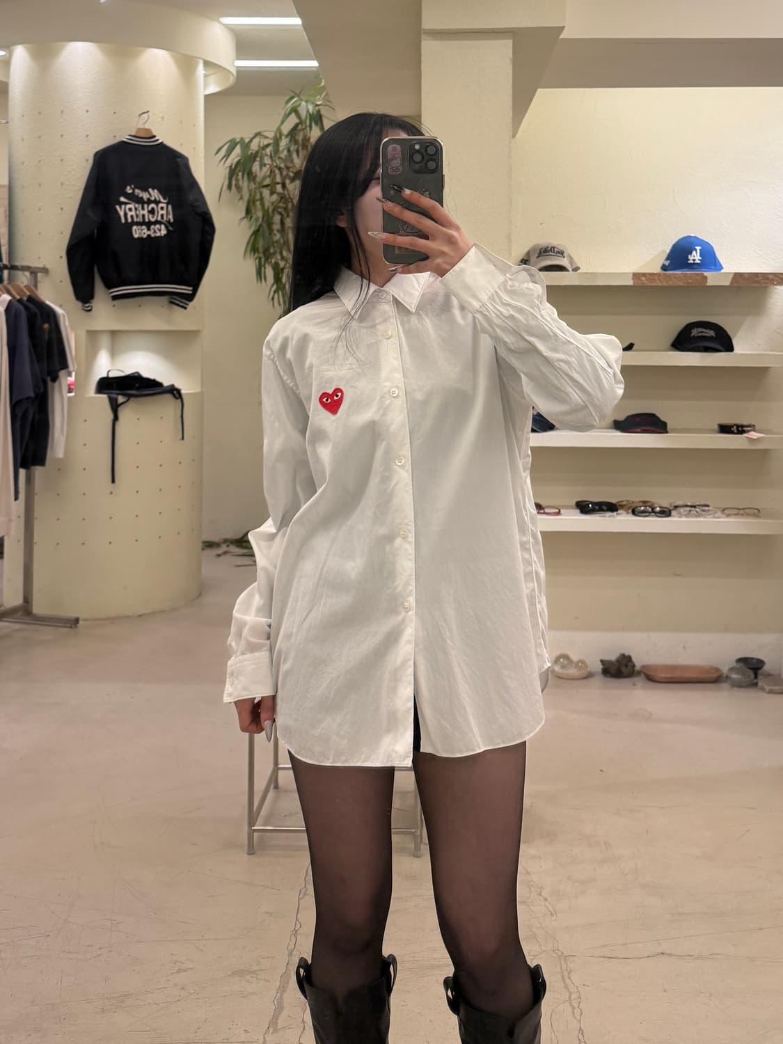 꼼데가르송 플레이 하트 로고 셔츠  상품이미지1