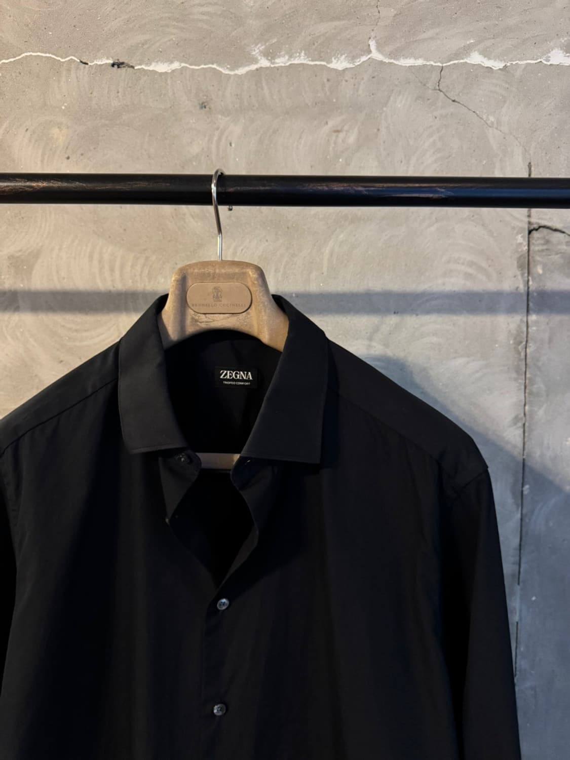 ZEGNA 에르메네질도 제냐 블랙 드레스 셔츠 105 상품이미지4