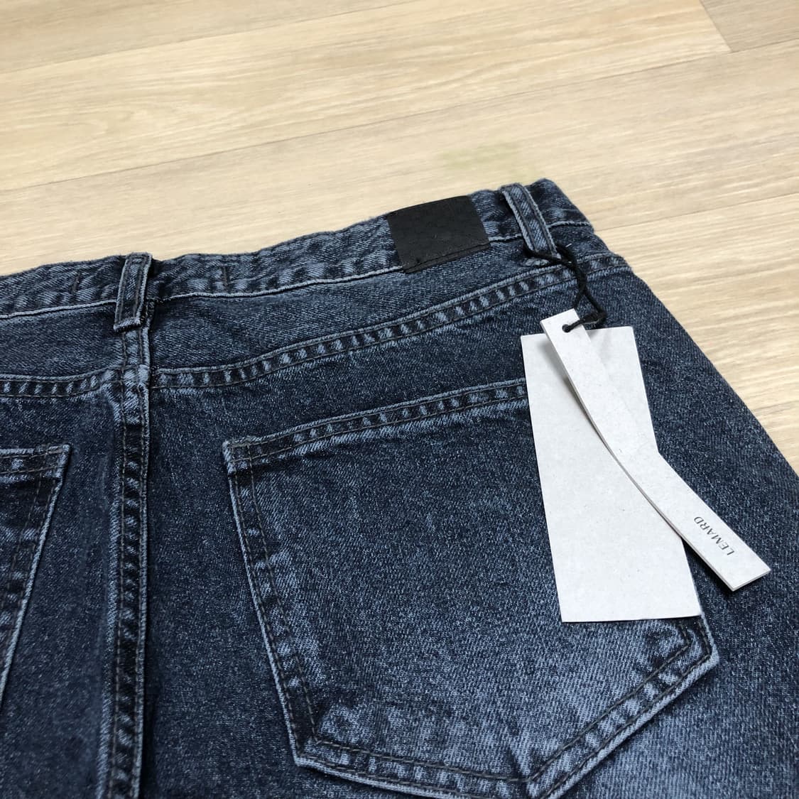 (2) 새상품 르마드 LEMARD 와이드 스트레이트 데님 팬츠 인디고 상품이미지7