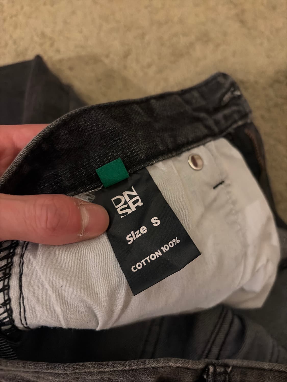 디엔에스알 시그니처 와이드 데님팬츠 블랙 사이즈 S 상품이미지5