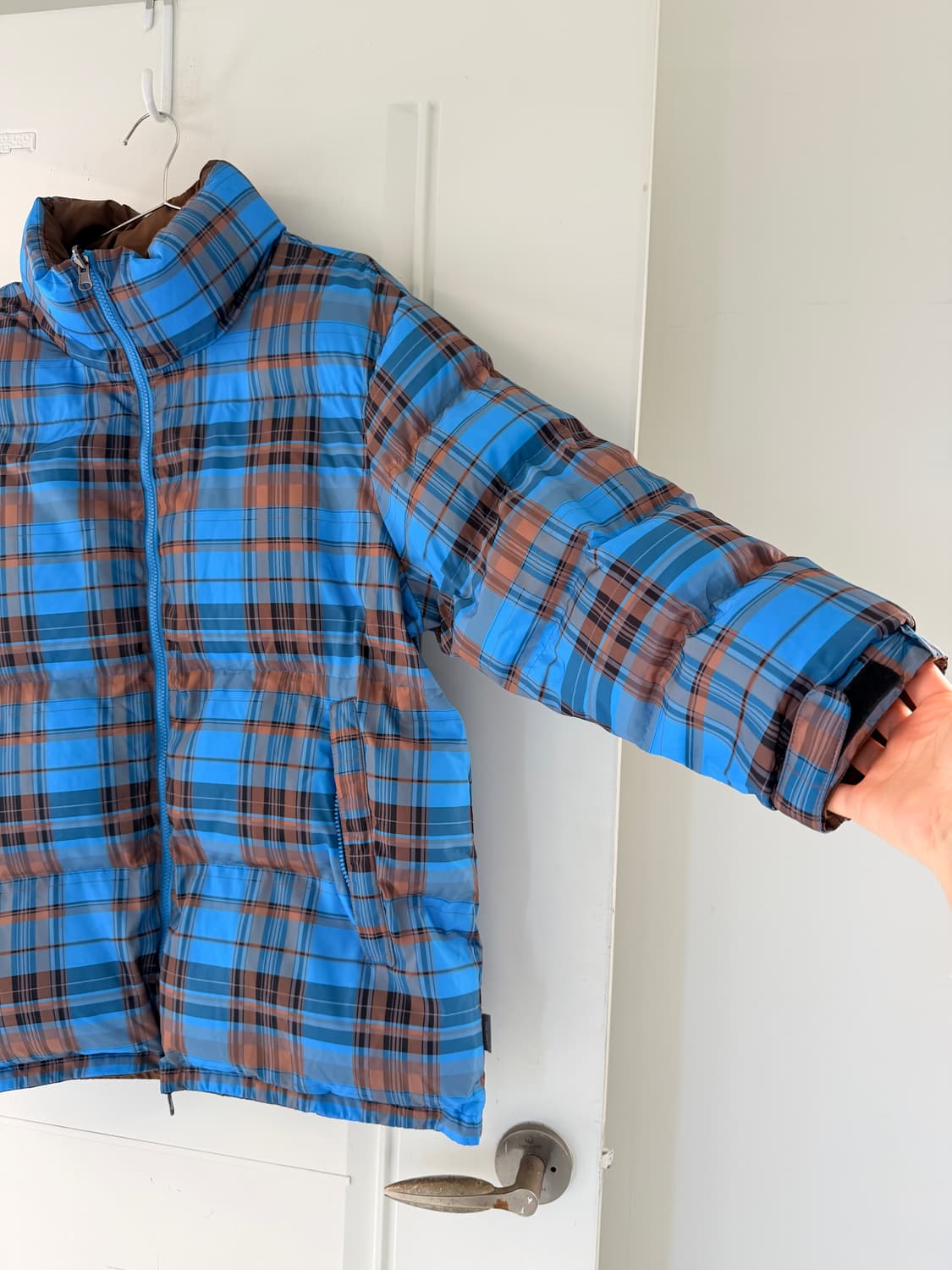 일본빈티지 리버시블 체크 패딩 상품이미지6