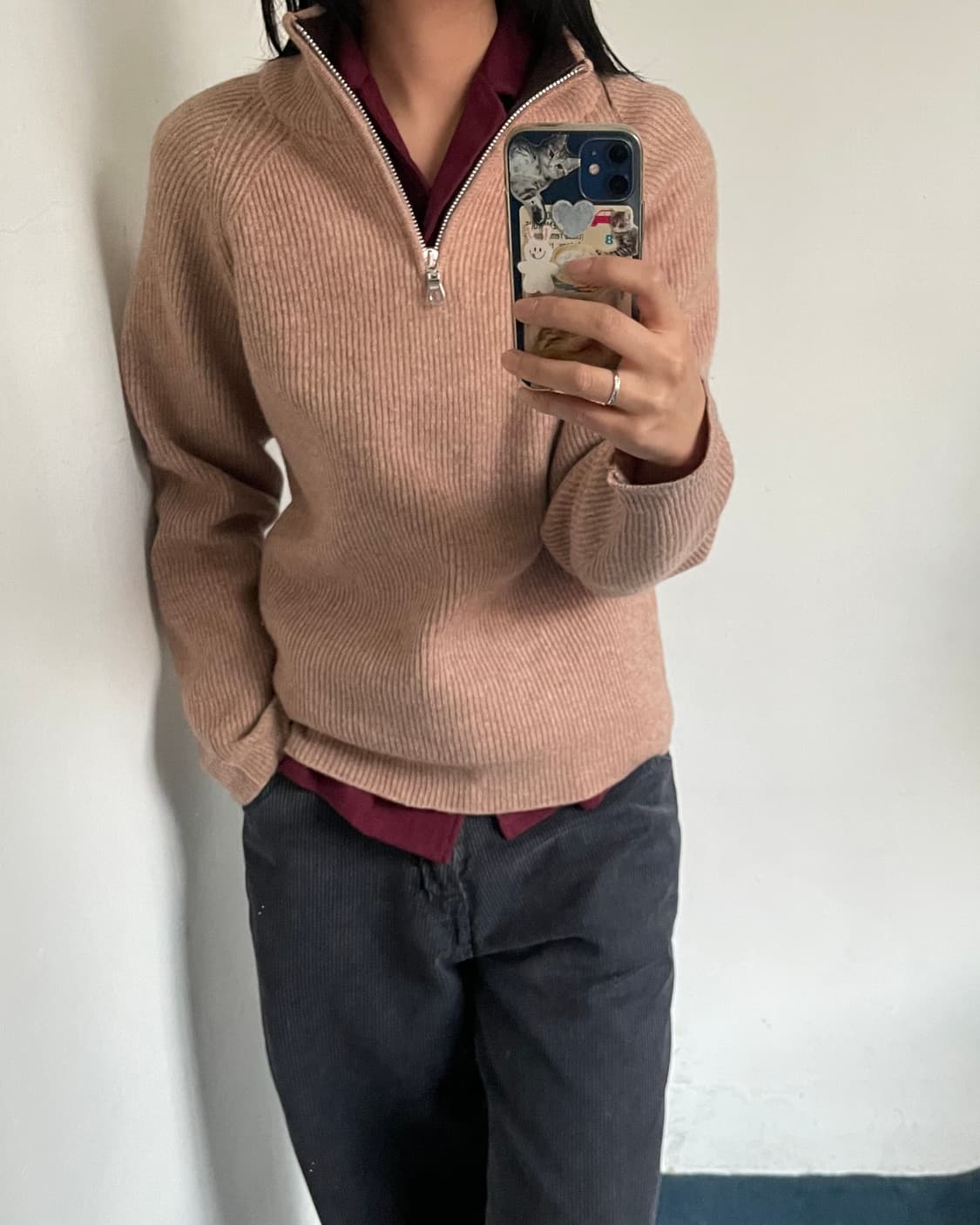 Half zip-up knit 상품이미지8