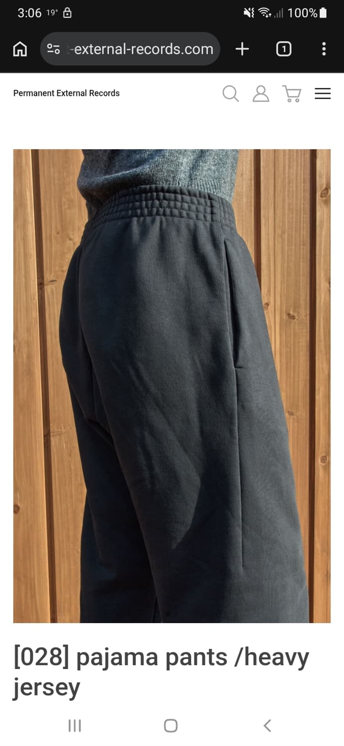 [2]머듈 파자마 팬츠 헤비져지 블랙 상품이미지1