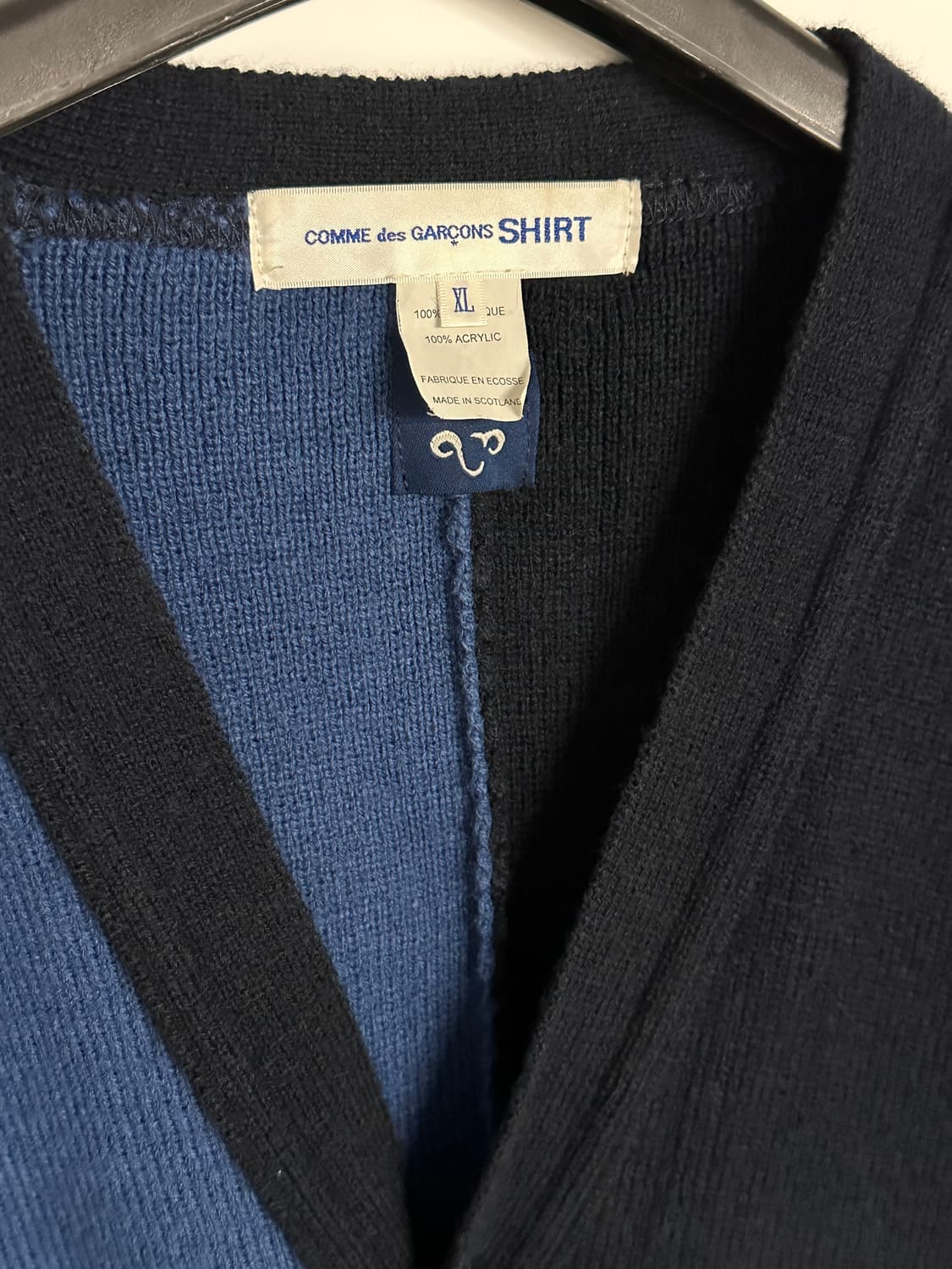 [XL] 꼼데가르송 셔츠라인 투톤가디건 상품이미지6