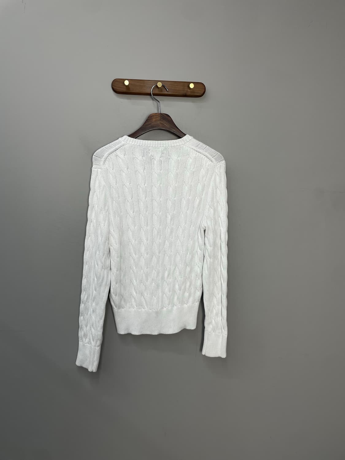 폴로 랄프로렌 화이트 케이블 니트 가디건 H1078 상품이미지4