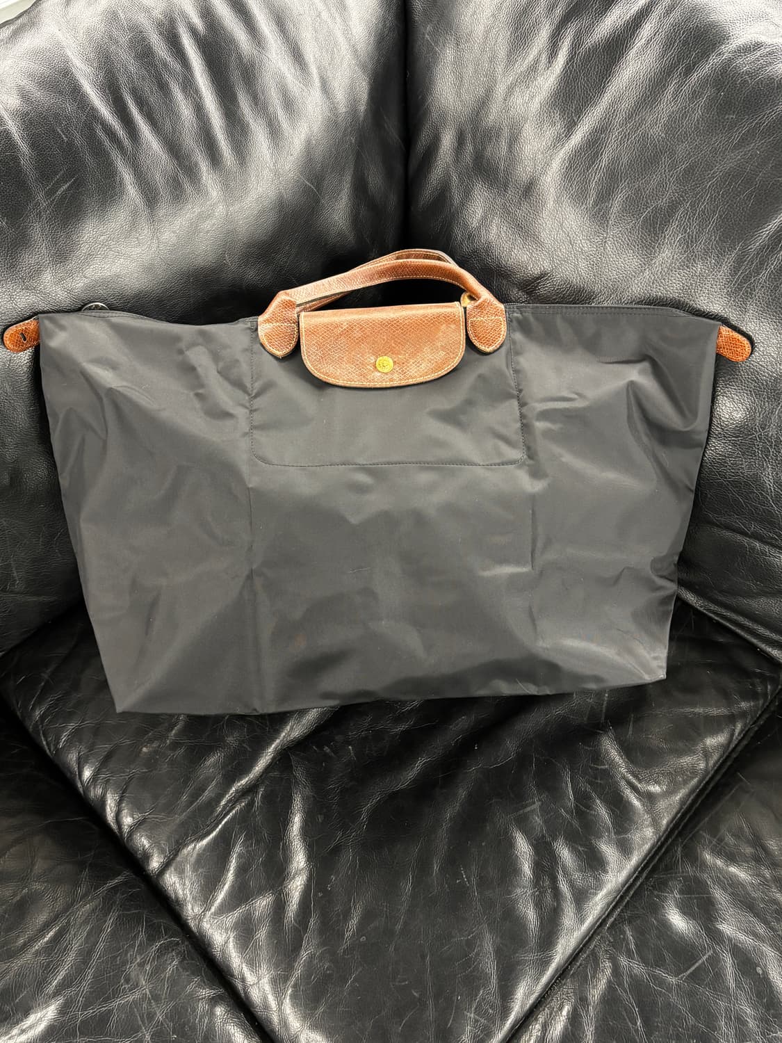 롱샴 르 플리아쥬 블랙 토트백 상품이미지2