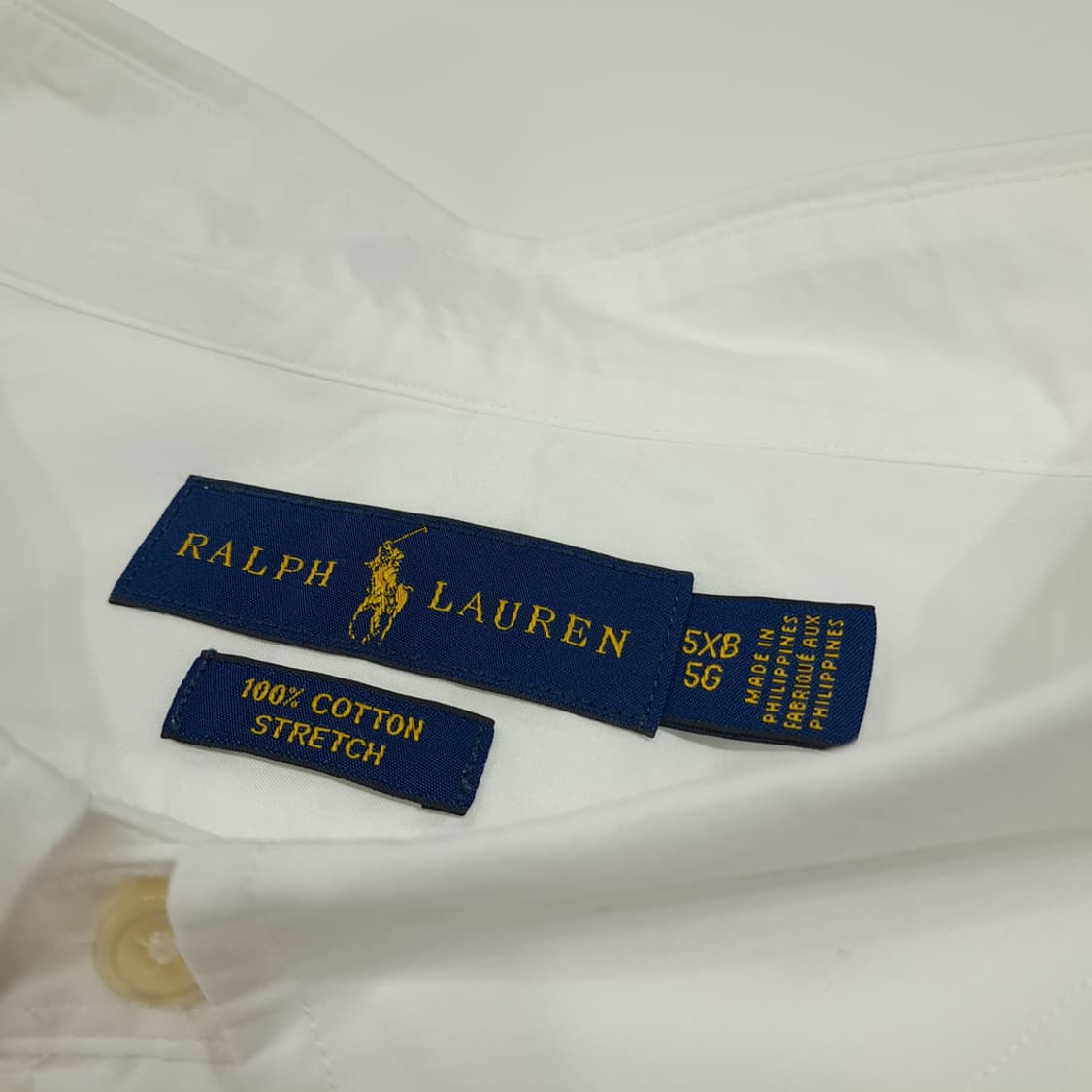 CL463 5XB 폴로 코튼 스트레치 화이트 버튼다운 셔츠 남방 상품이미지3