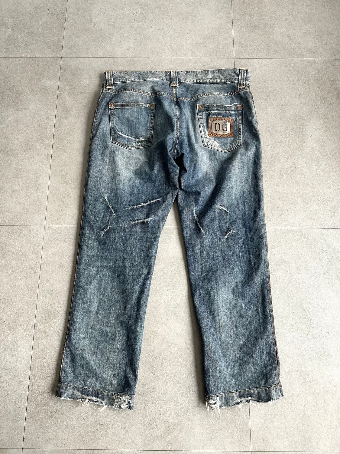 돌체앤가바나 파이톤 데님 새깅진 상품이미지5