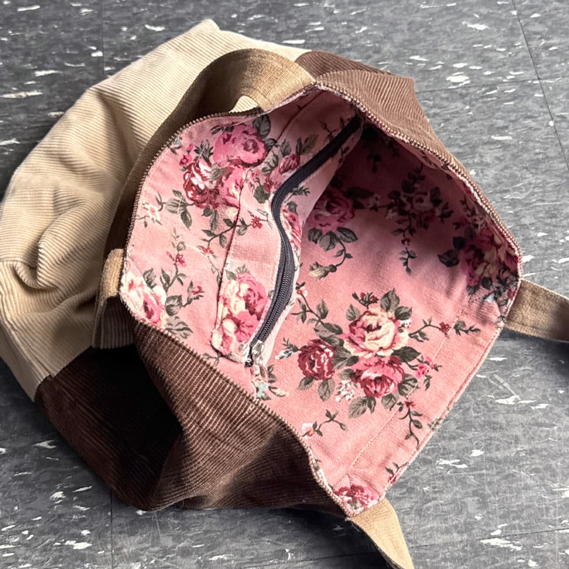 브라운 코듀로이 토트백 (BROWN) 상품이미지3