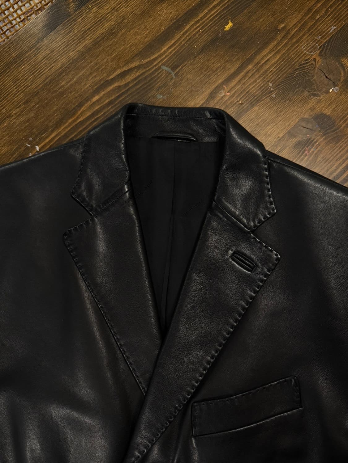 페레가모 키드램스킨 레더블레이저 남성100 상품이미지7