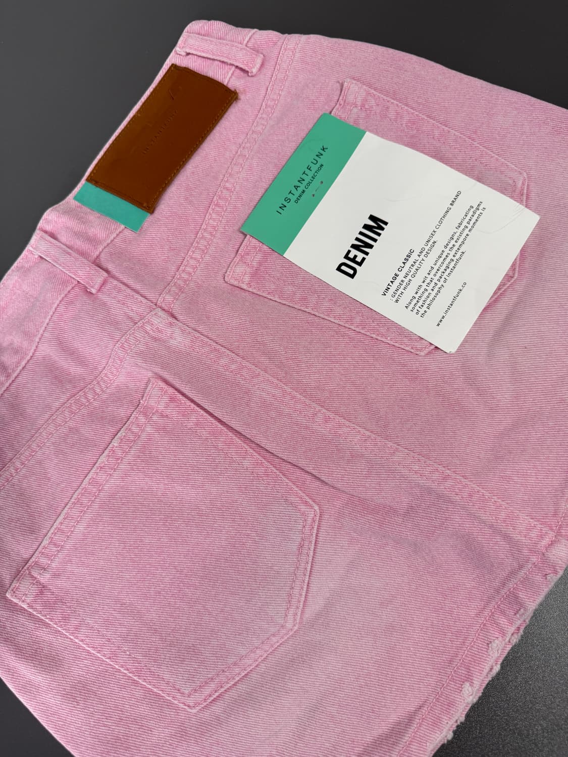 인스턴트펑크 데님 미니 스커트 핑크 상품이미지9