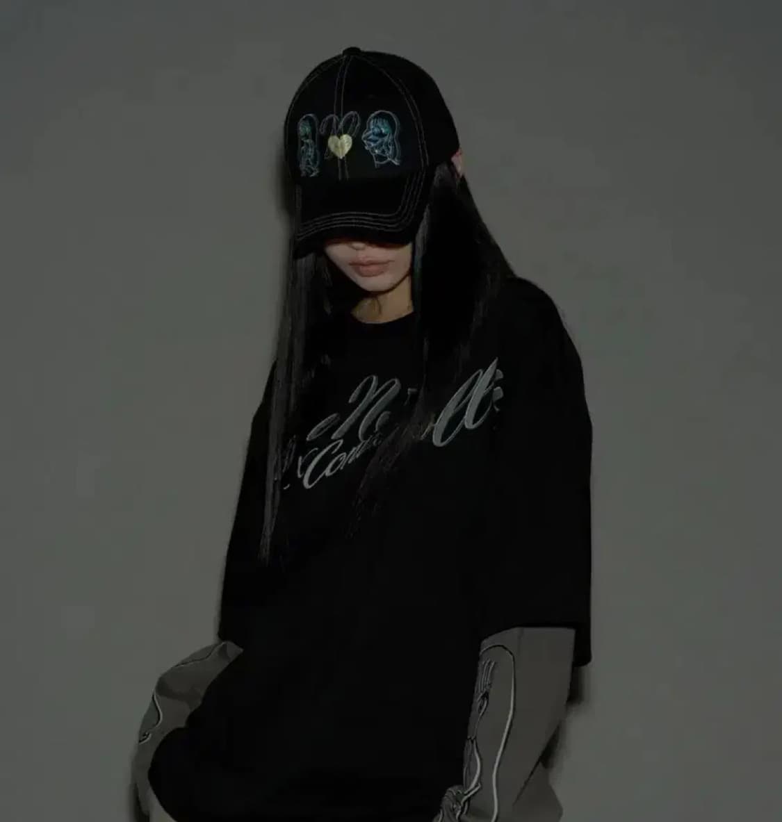 미개봉) 플리즈노팔로우 볼켑 stitch ball cap (black) 상품이미지1