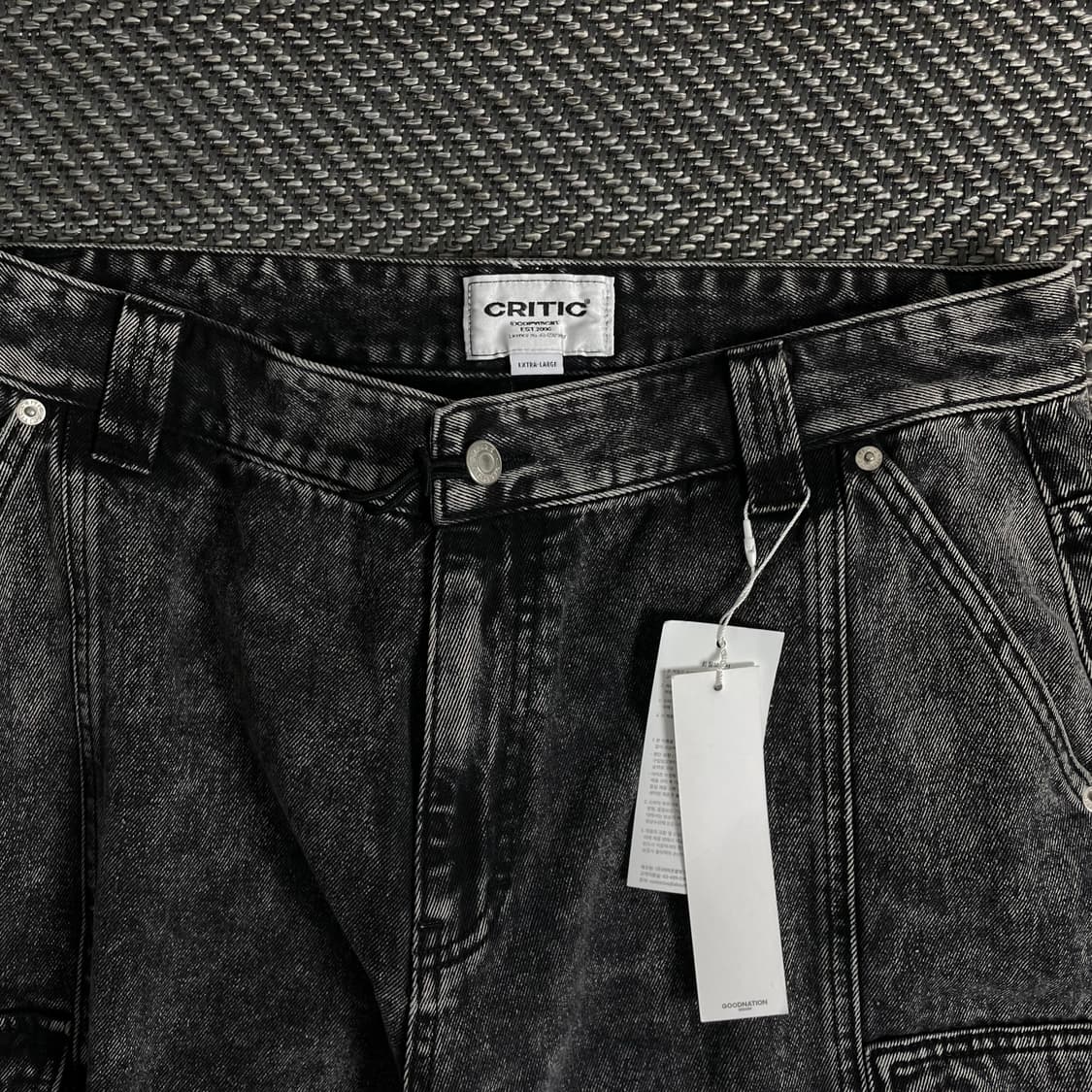 크리틱 멀티 포켓 카고 퍼티그 흑청 팬츠y 3082 상품이미지5