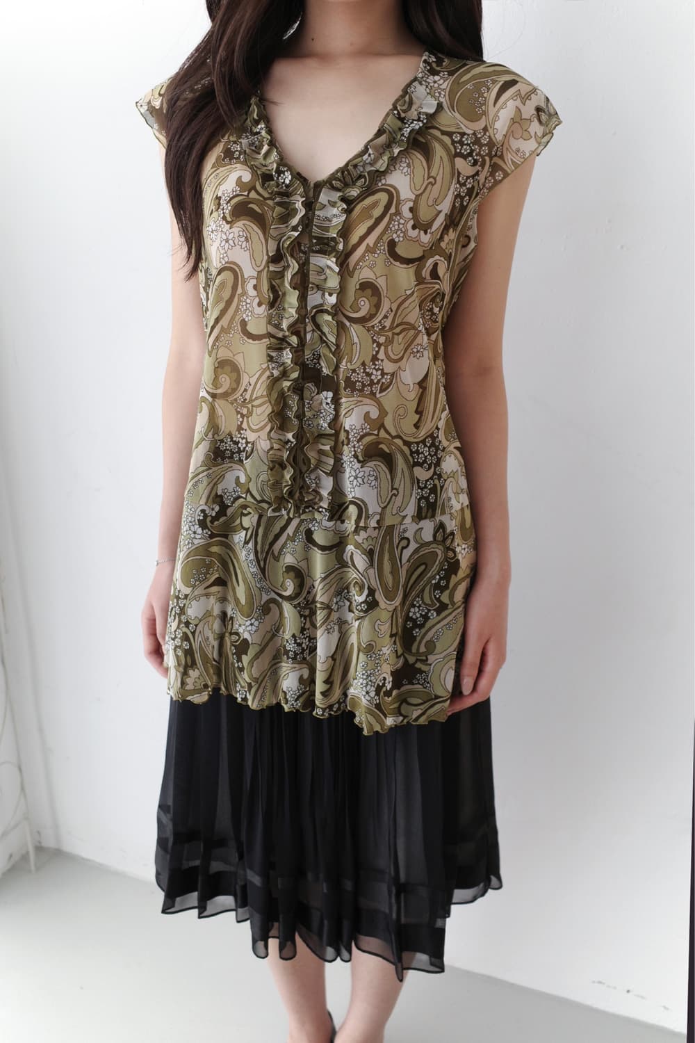 paisley frill half blouse 상품이미지7