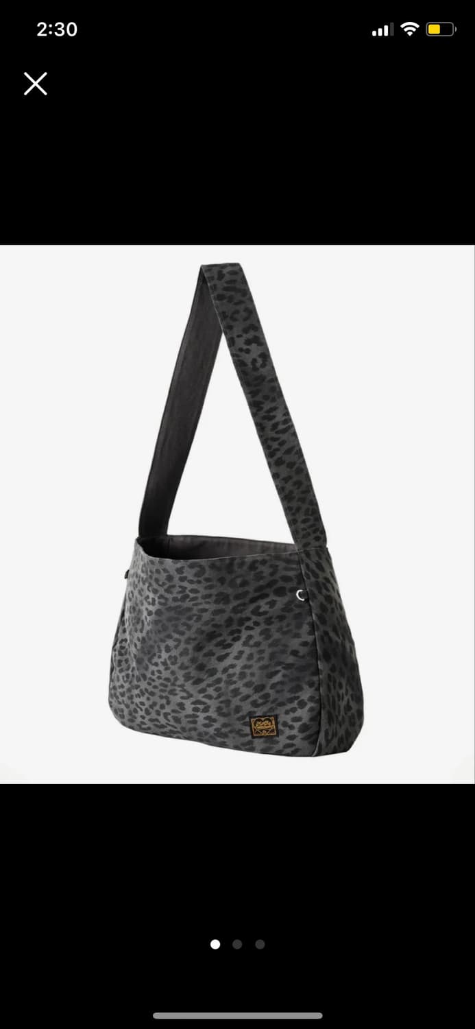 밈더워드로브 레오파드 프린팅 리버시블백 차콜 상품이미지1