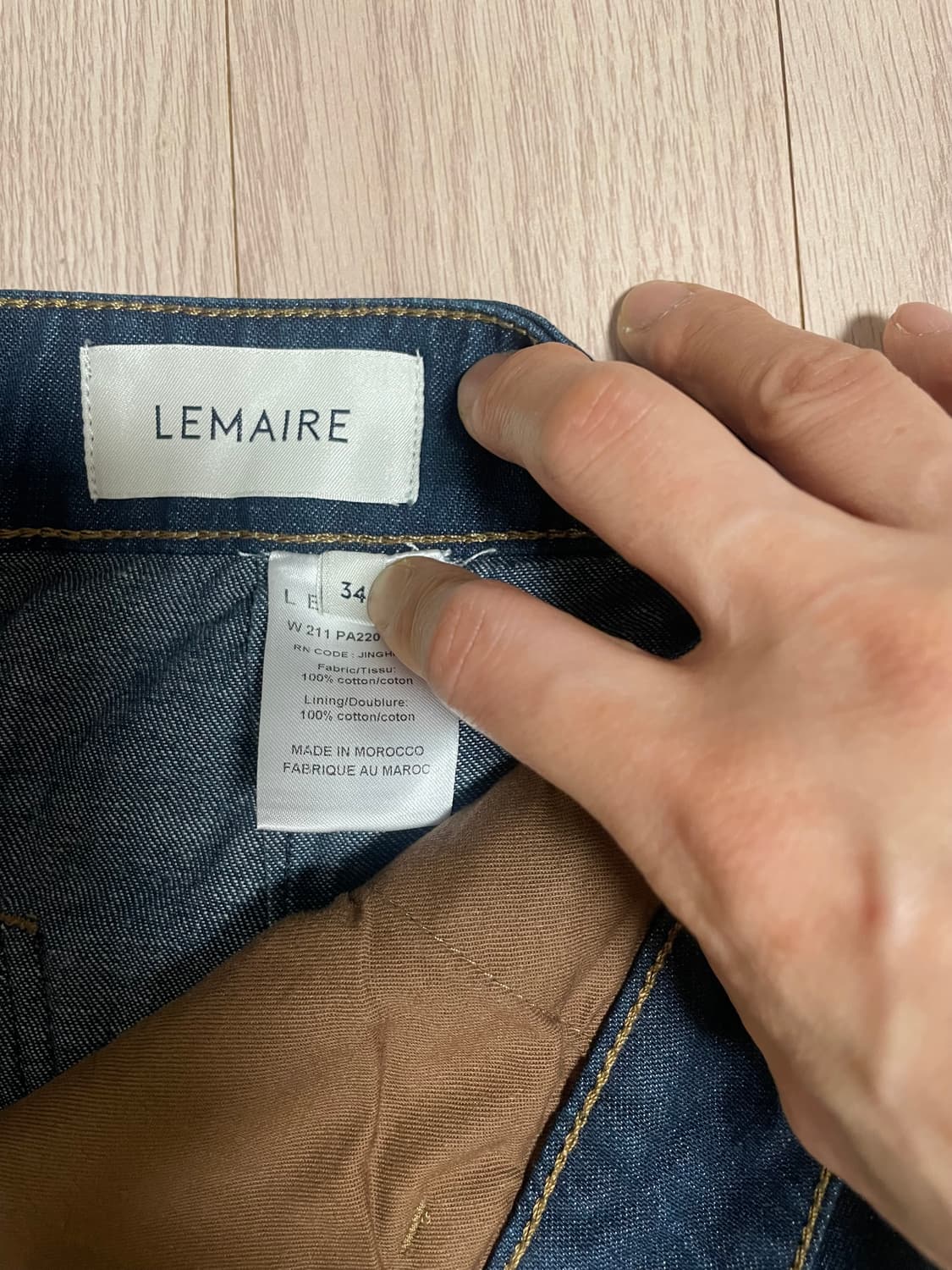 르메르 크롭 트위스트 인디고데님팬츠 34 상품이미지4