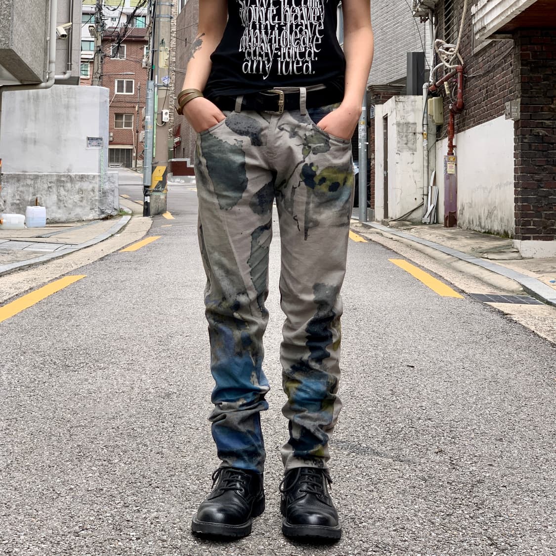 요지 야마모토 Y's 패턴 코튼 팬츠 상품이미지4