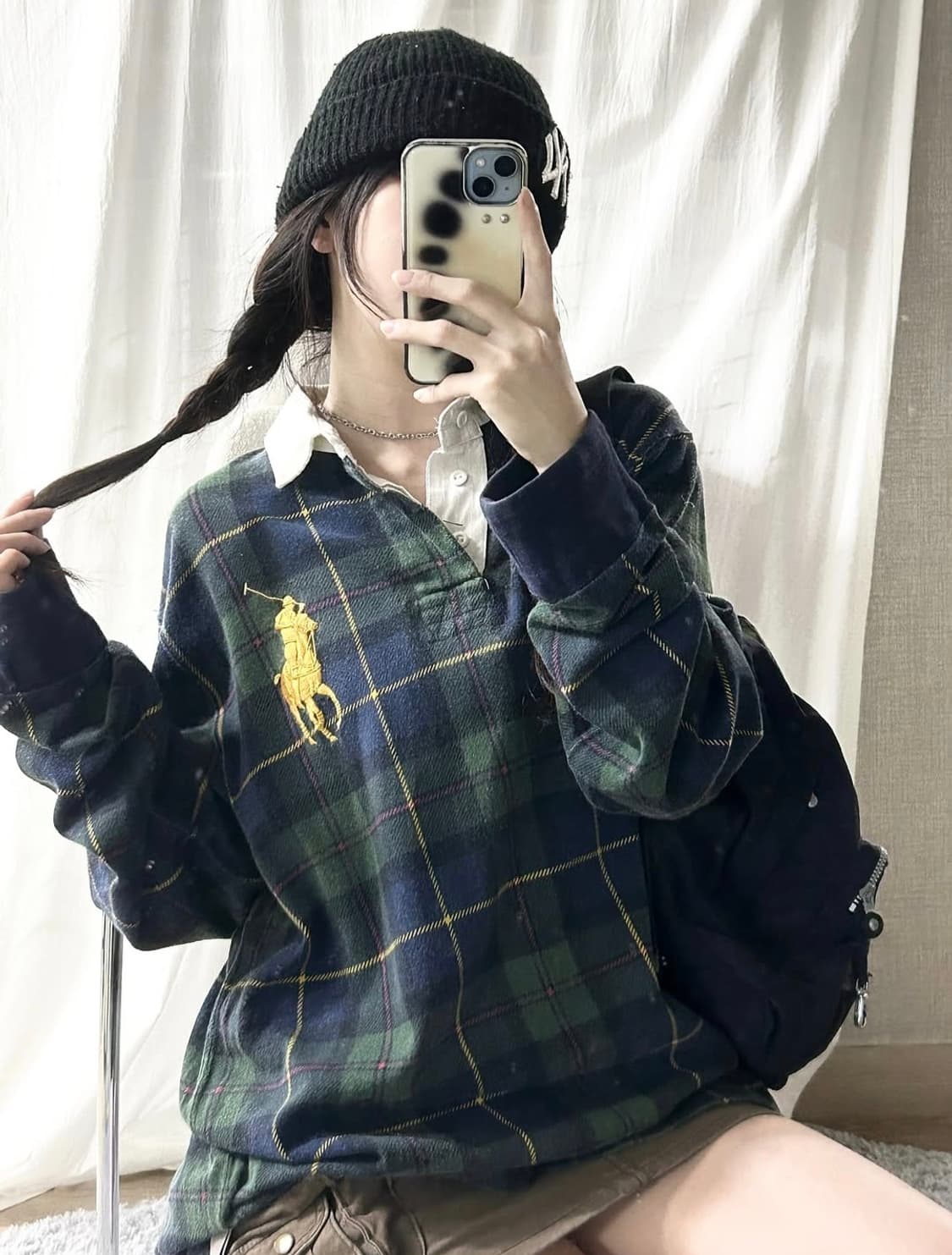 폴로 랄프로렌 체크 럭비 셔츠 긴팔 상품이미지1