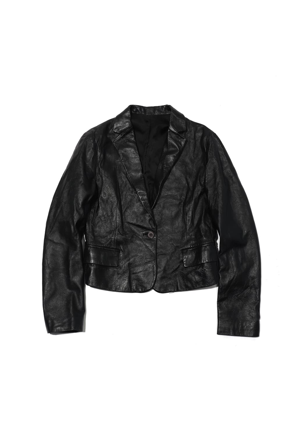 VINTAGE LEATHER 투버튼 숏 램스킨 재킷 women Free 상품이미지1