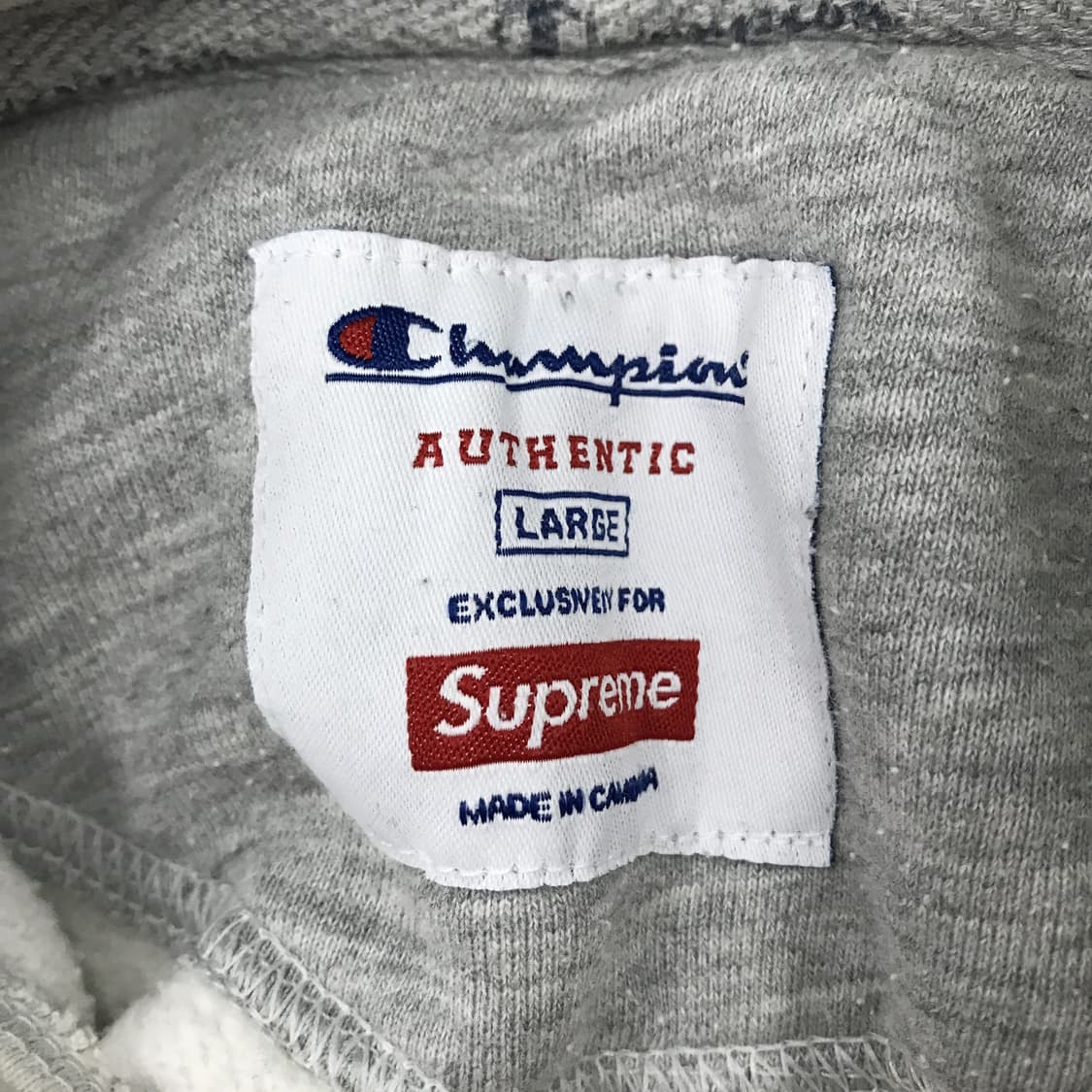 슈프림 x 챔피온 17ss 애쉬해더 후드티셔츠 [L] 상품이미지5