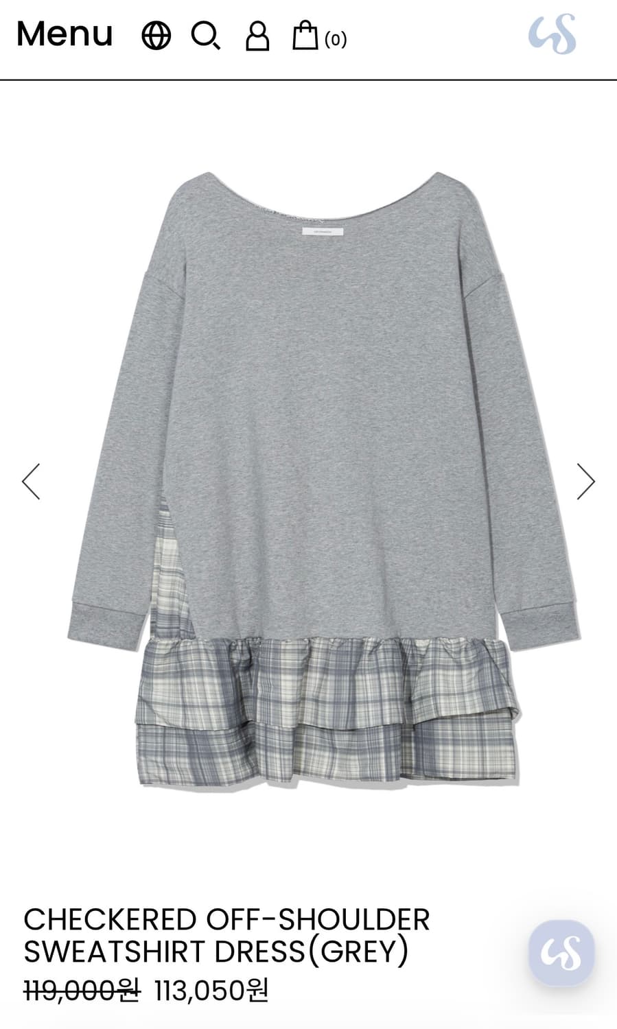 어글리쉐도우 오프숄더 스웻드레스 OS 상품이미지2