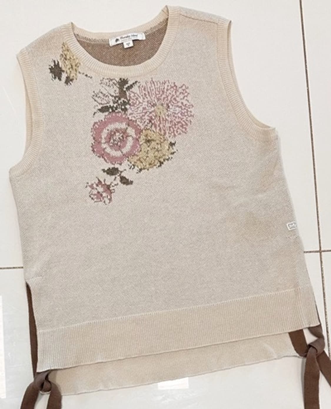 써스데이아일랜드 리본 니트 베스트 상품이미지2