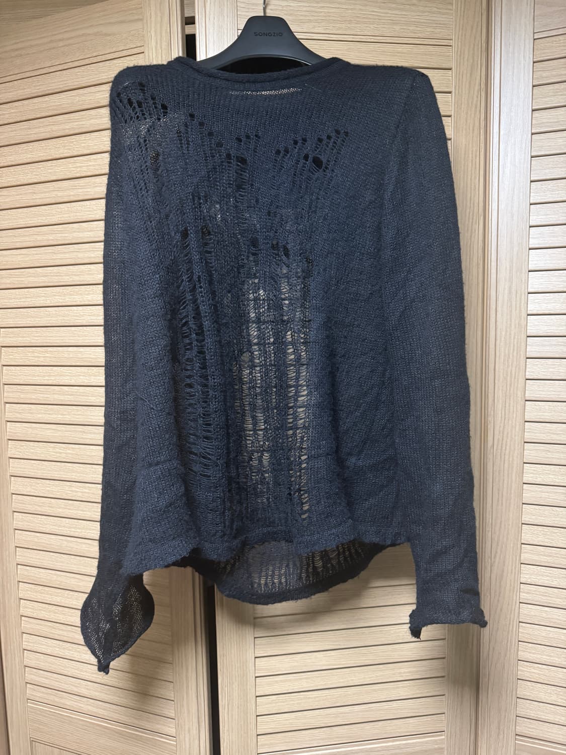 블랙멀 distressed mohair knit / black 상품이미지8