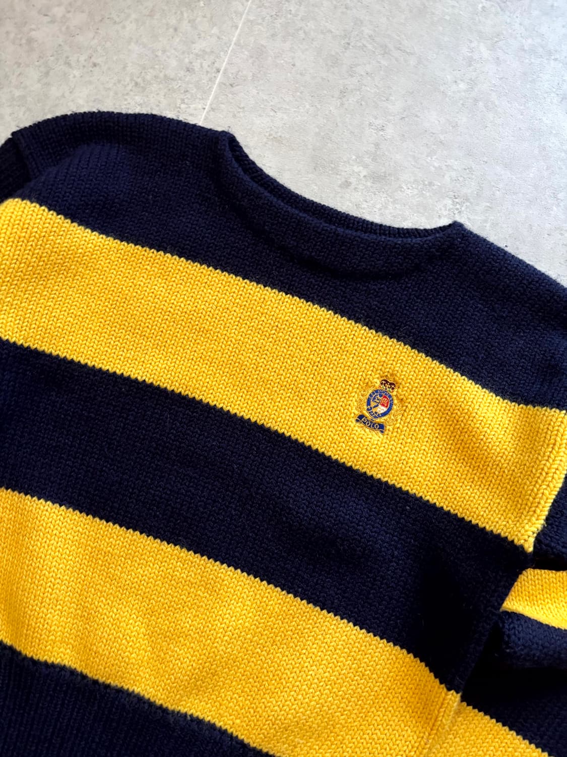 90s 폴로 랄프로렌 스트라이프 헤비 울 스웨터 M 상품이미지2