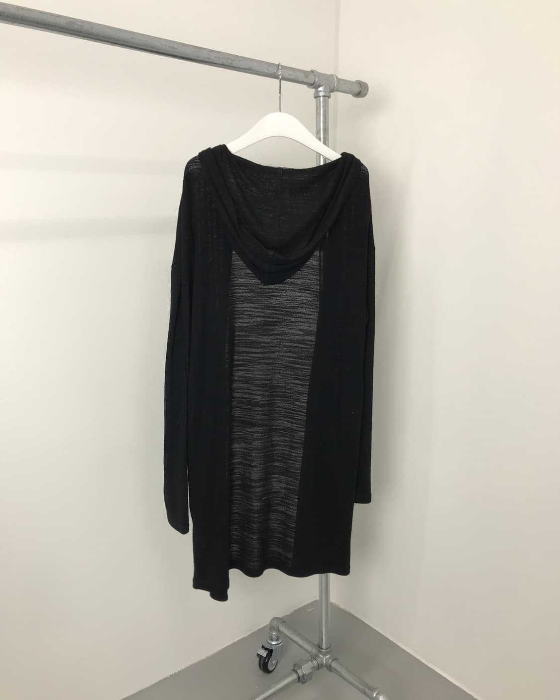 Jpn Black Hoodie Long Cardigans 상품이미지4