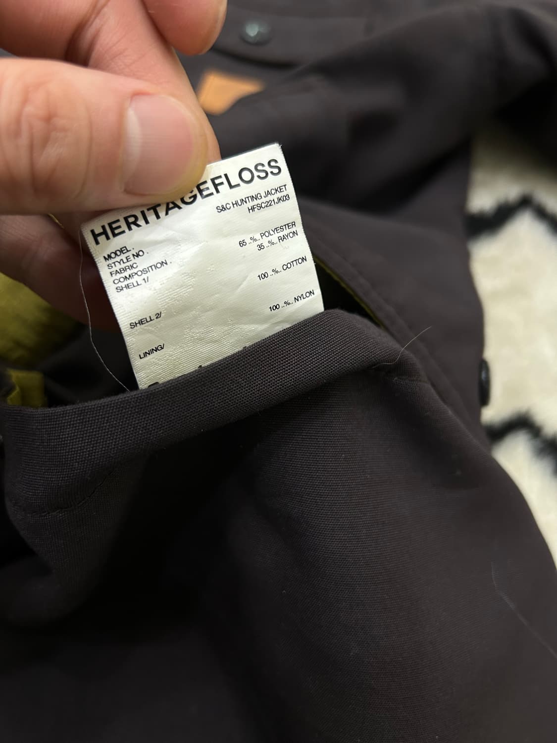 [M]헤리티지플로스 양면 나일론 헌팅 자켓/고동색 옅은그린 상품이미지8