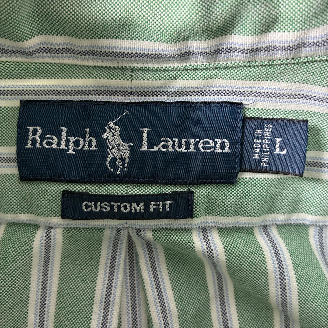 Polo  폴로 랄프로렌 자수 코튼 라이트그린 스트라이프 셔츠  상품이미지4