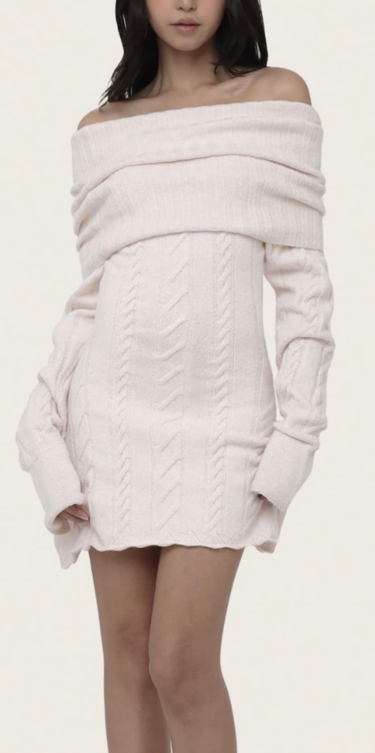 클리시어 러브노트 니트드레스 원피스 택O 상품이미지1