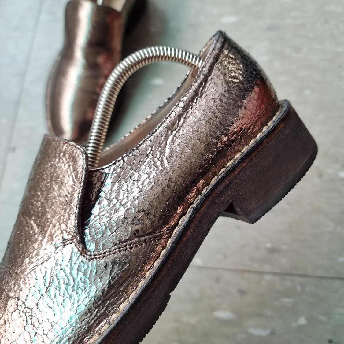 브루넬로 쿠치넬리 골드브라운 크랙 로퍼 슈즈 (240/표기37) 비브람완 상품이미지6