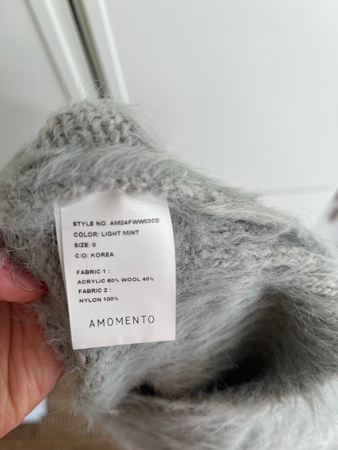 AMOMENTO 아모멘토 라이트민트 가디건 상품이미지3