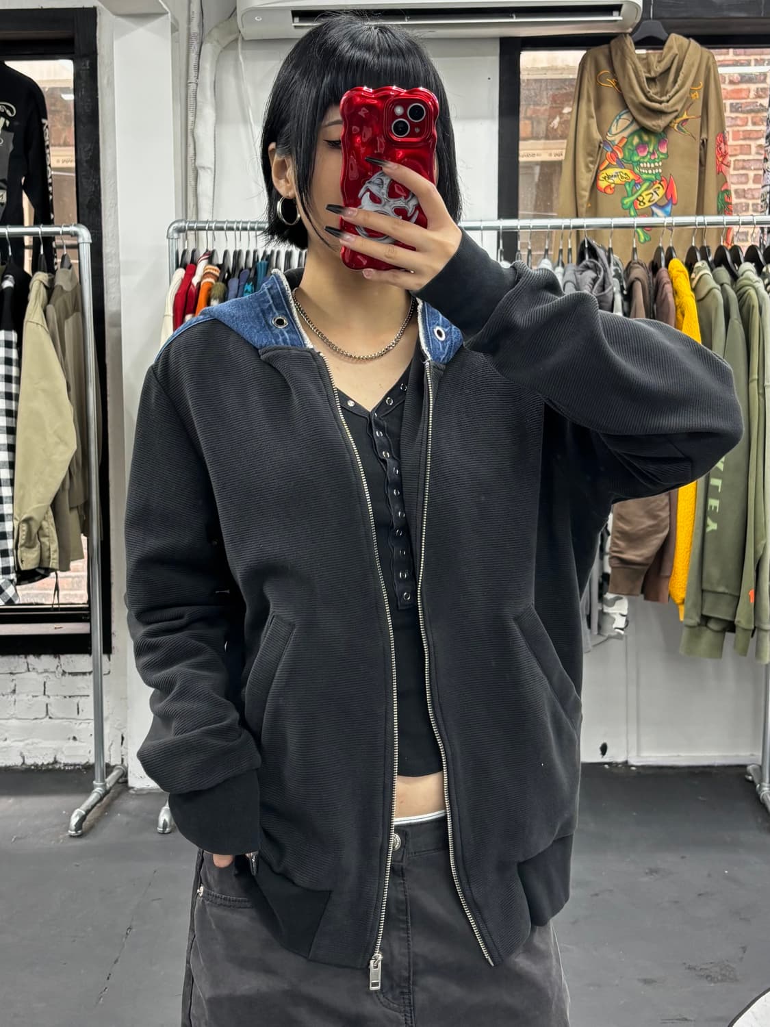 디젤 데님 후디 집업 상품이미지2