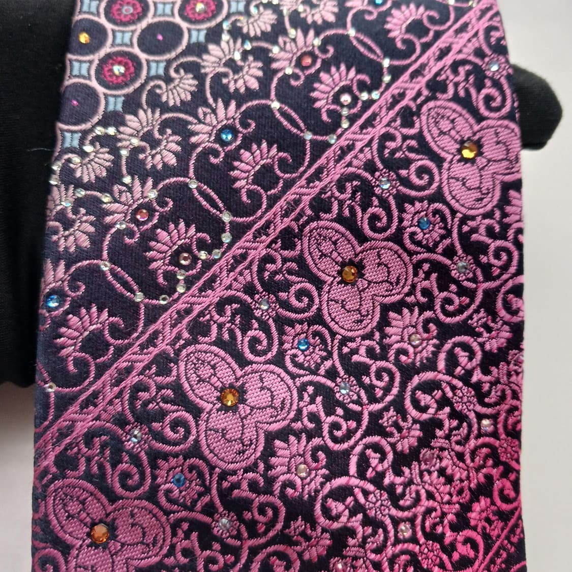 밀라숀 실크 퍼플 플로럴 자카드 넥타이 9.2cm A+등급 A18612
 상품이미지6