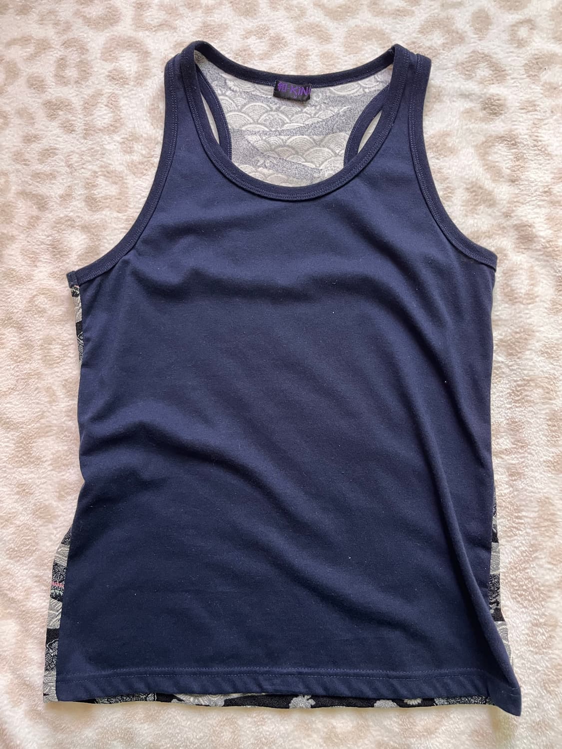 Oriental Navy dragon printing sleeveless 상품이미지2
