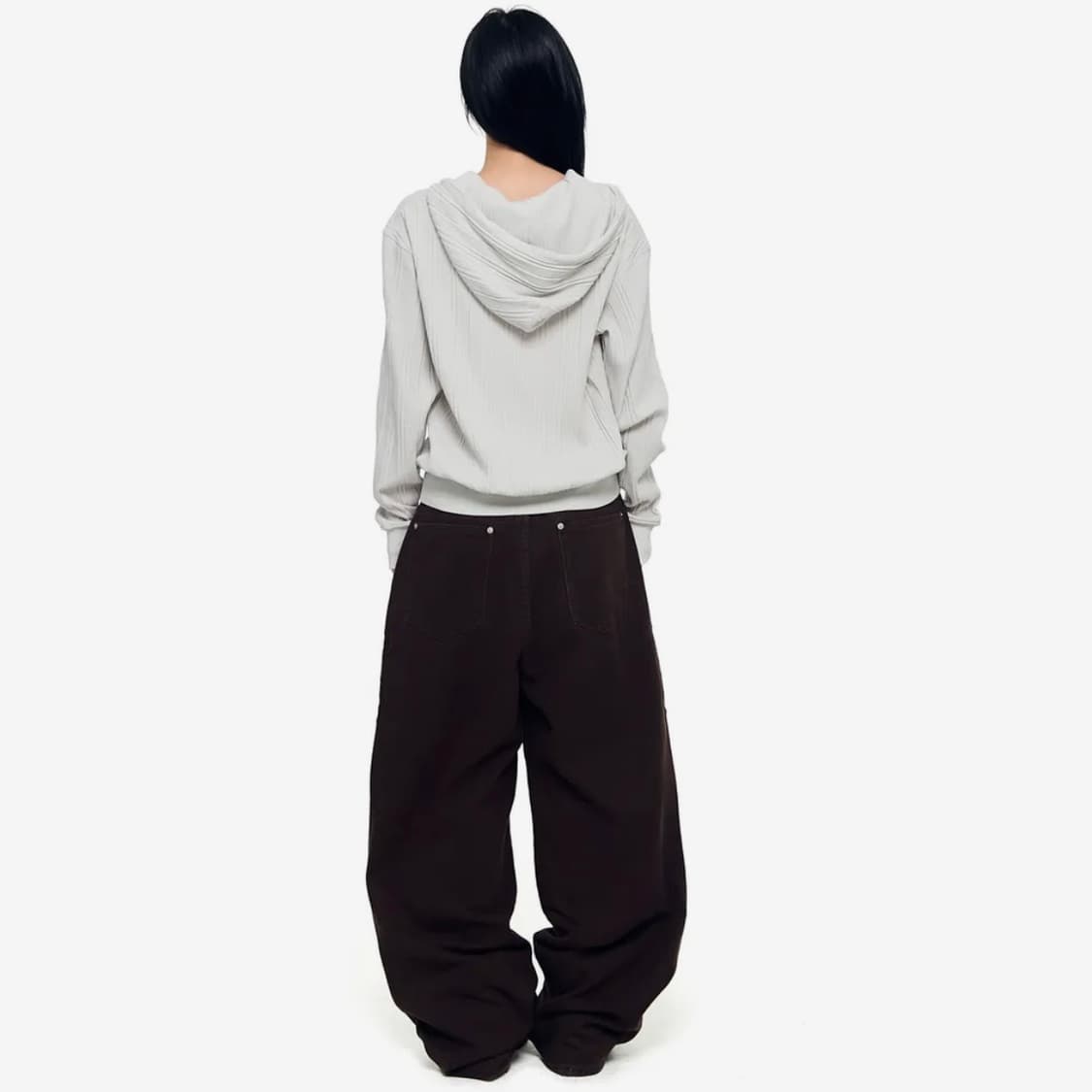 아캄 Knitted Zip-Up Hoodie (Ivory) 1 상품이미지3