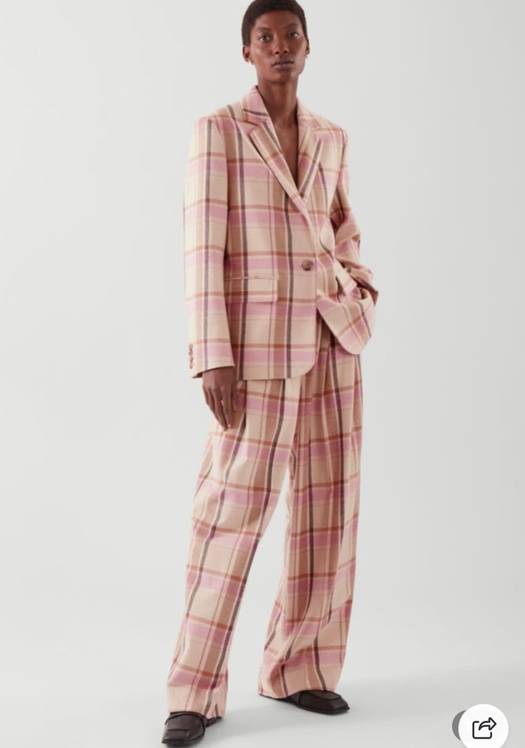 코스 울 체크 자켓 상품이미지2