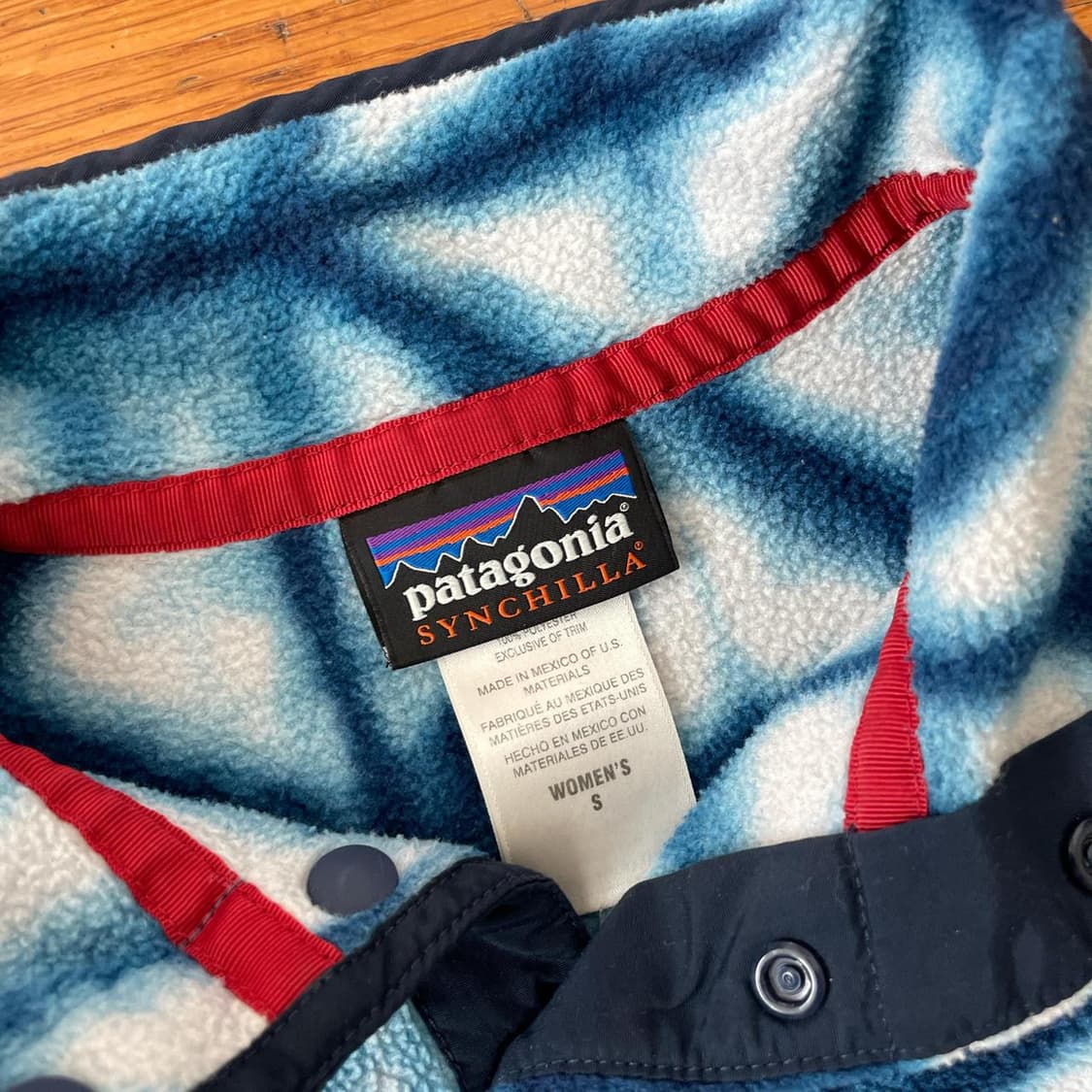16FW 파타고니아 클래식 신칠라 스냅-티 플리스 풀오버 블루 타이다이 상품이미지3