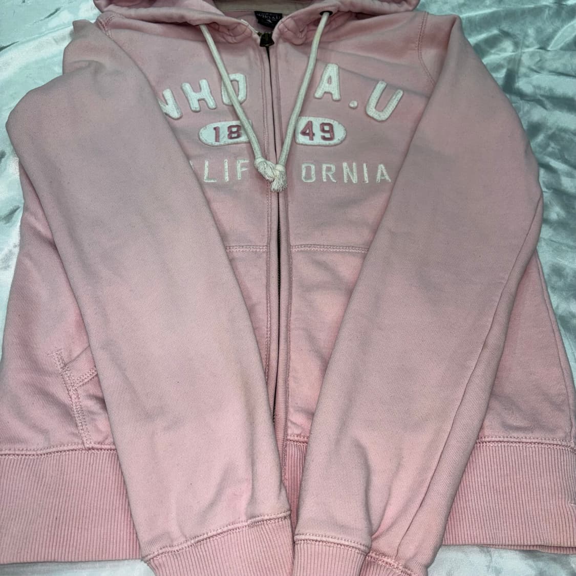 후아유 핑크 후드집업 상품이미지4