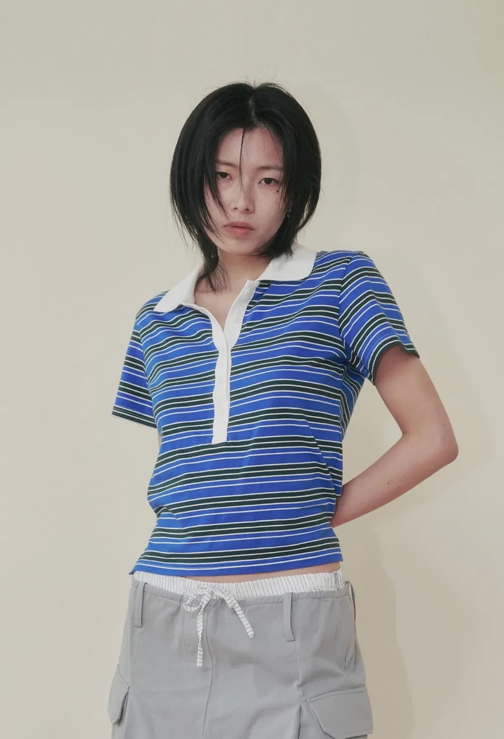 플리즈프로젝트 스트라이프 pk 티셔츠 상품이미지1