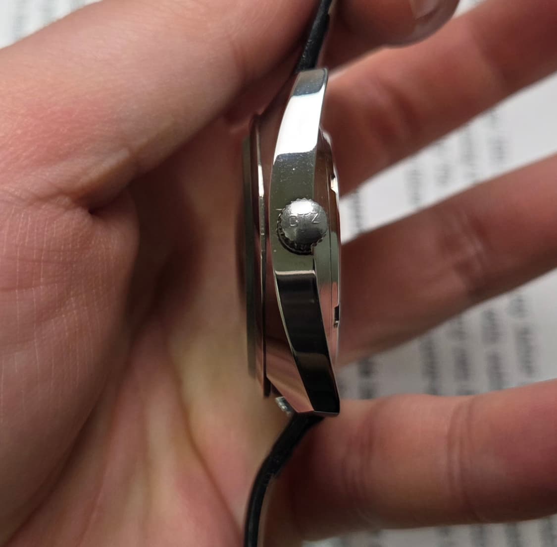 빈티지 시티즌 점보 매트블랙 물방울초침 데이데이트 수동 메커니컬   상품이미지5