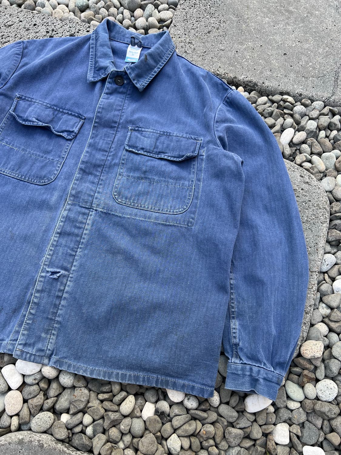 FADED VINTAGE WASHING HBT 헤링본 프렌치워크자켓 상품이미지5