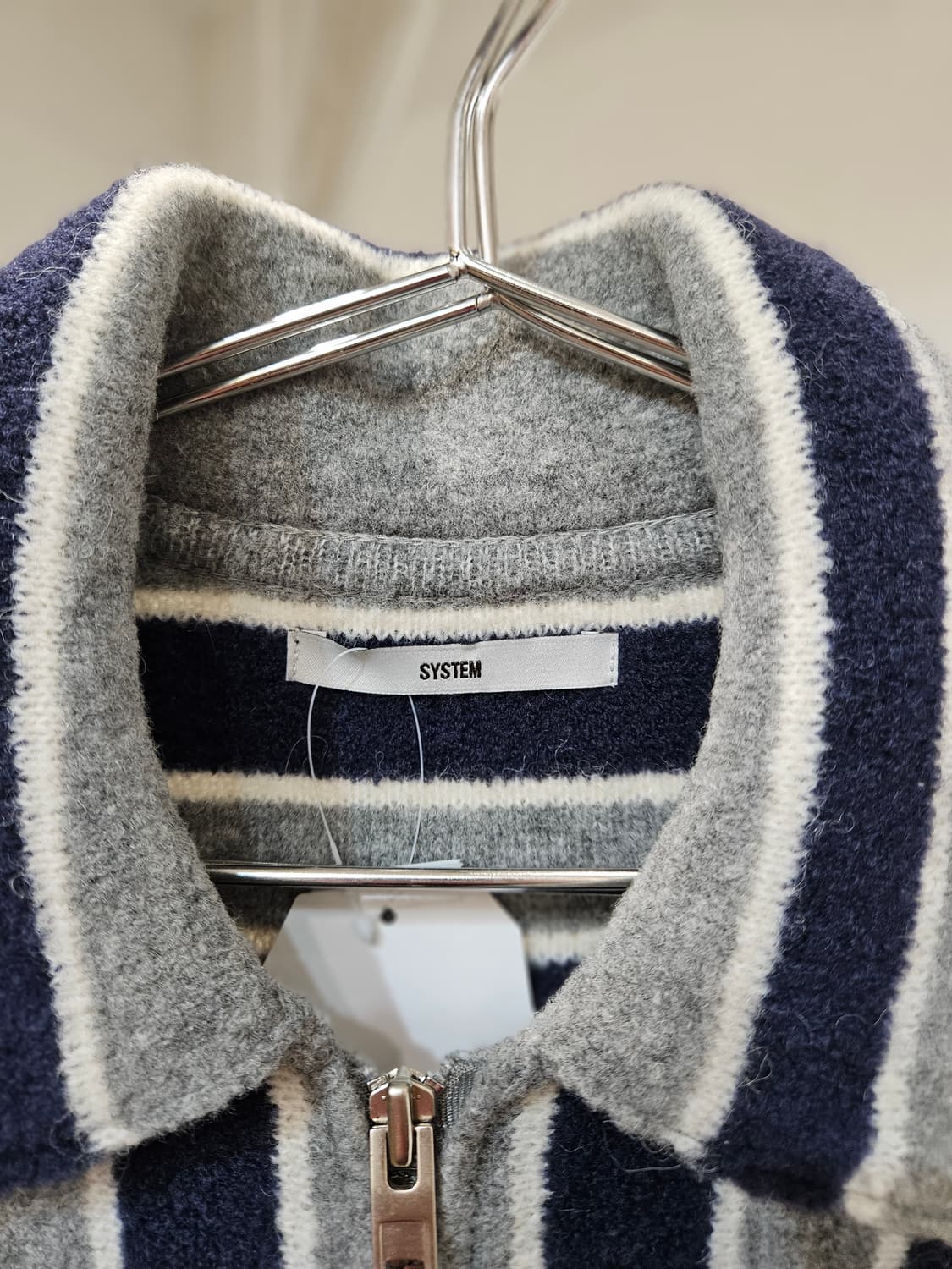 시스템옴므 울 니트 카라 집업 자켓 상품이미지4