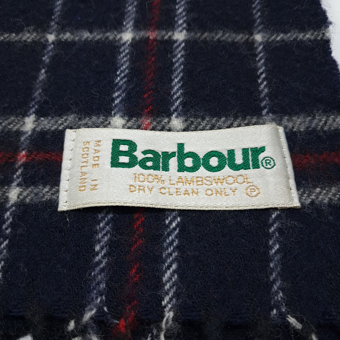 MX469 바버 스코틀랜드판 램스울 타탄 네이비레드 머플러 목도리 상품이미지4