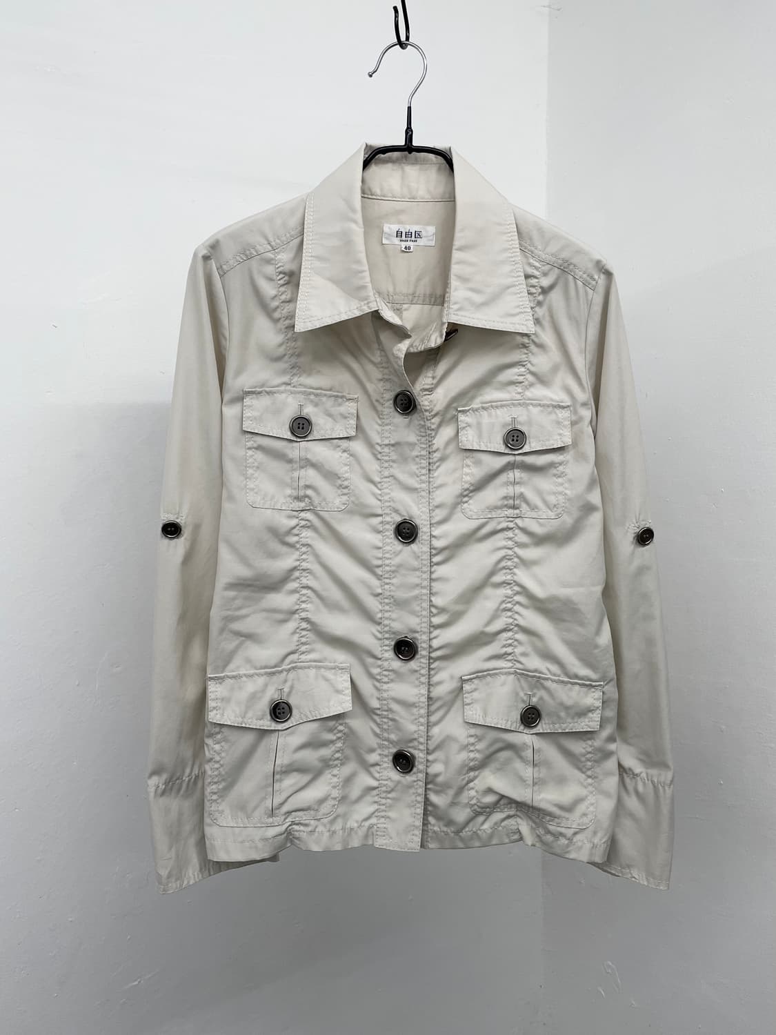 베이지 셔링 버튼 자켓  상품이미지5