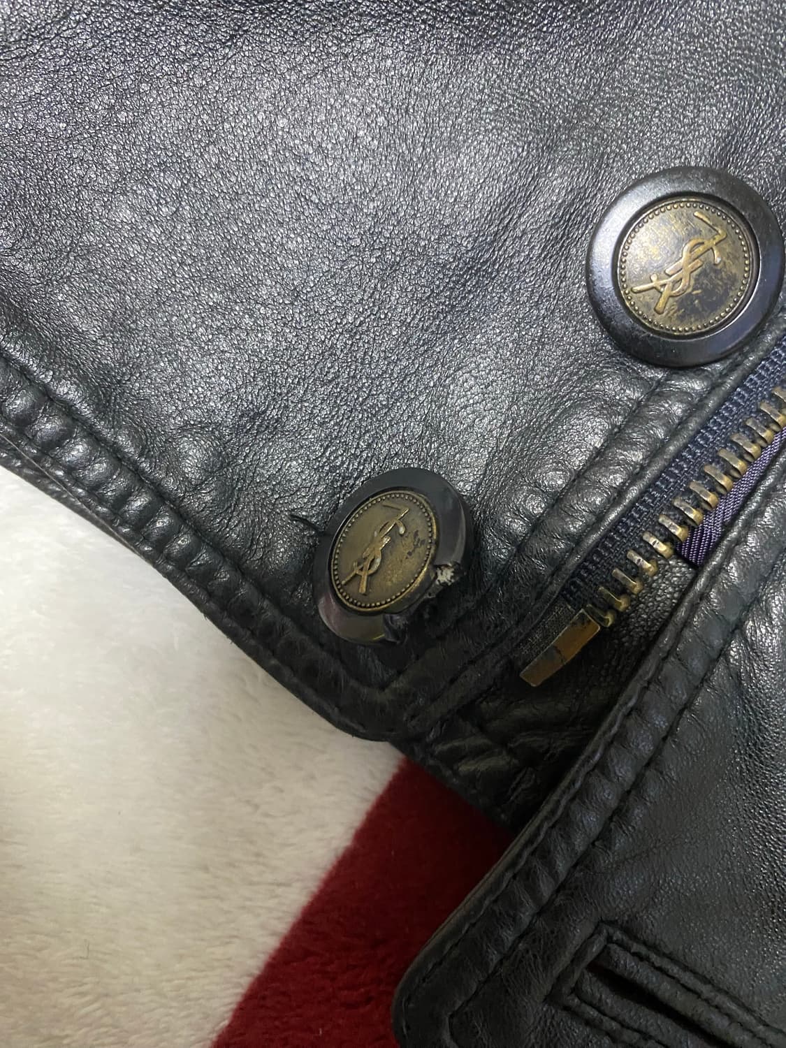 90s 입생로랑 양가죽 자켓 상품이미지3