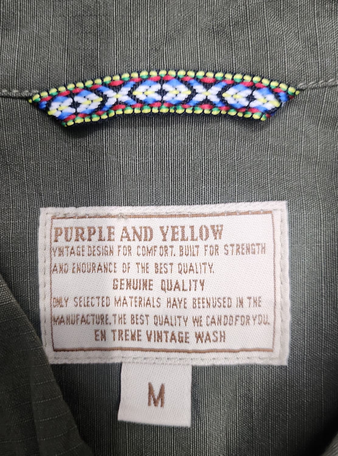 퍼플 앤 엘로우 밀리터리 셔츠 자켓 M (55까지) 상품이미지3