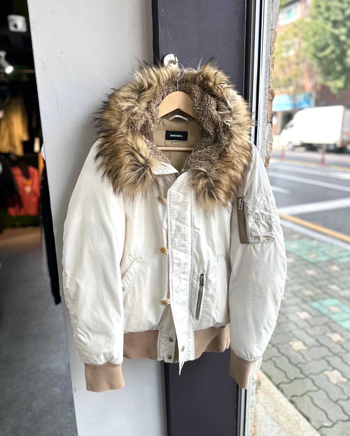 L/ 디젤 MA-1 나일론 퍼 패딩점퍼 상품이미지2